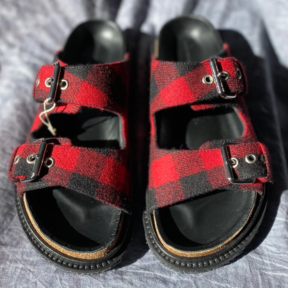 Isabel Marant Buffalo Check Slides - Never Worn N… - image 1